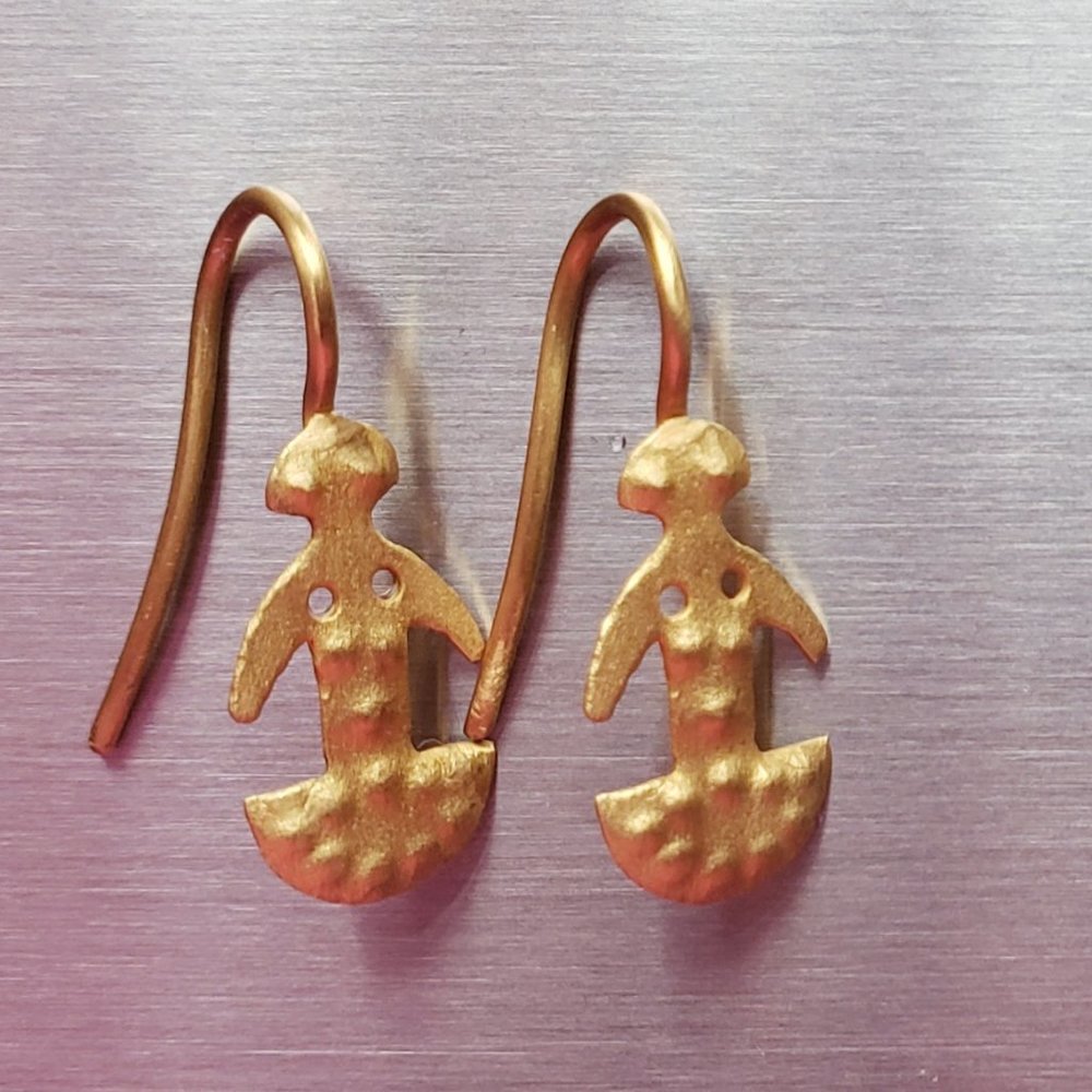 24k Solid Yellow Gold Earrings - image 3